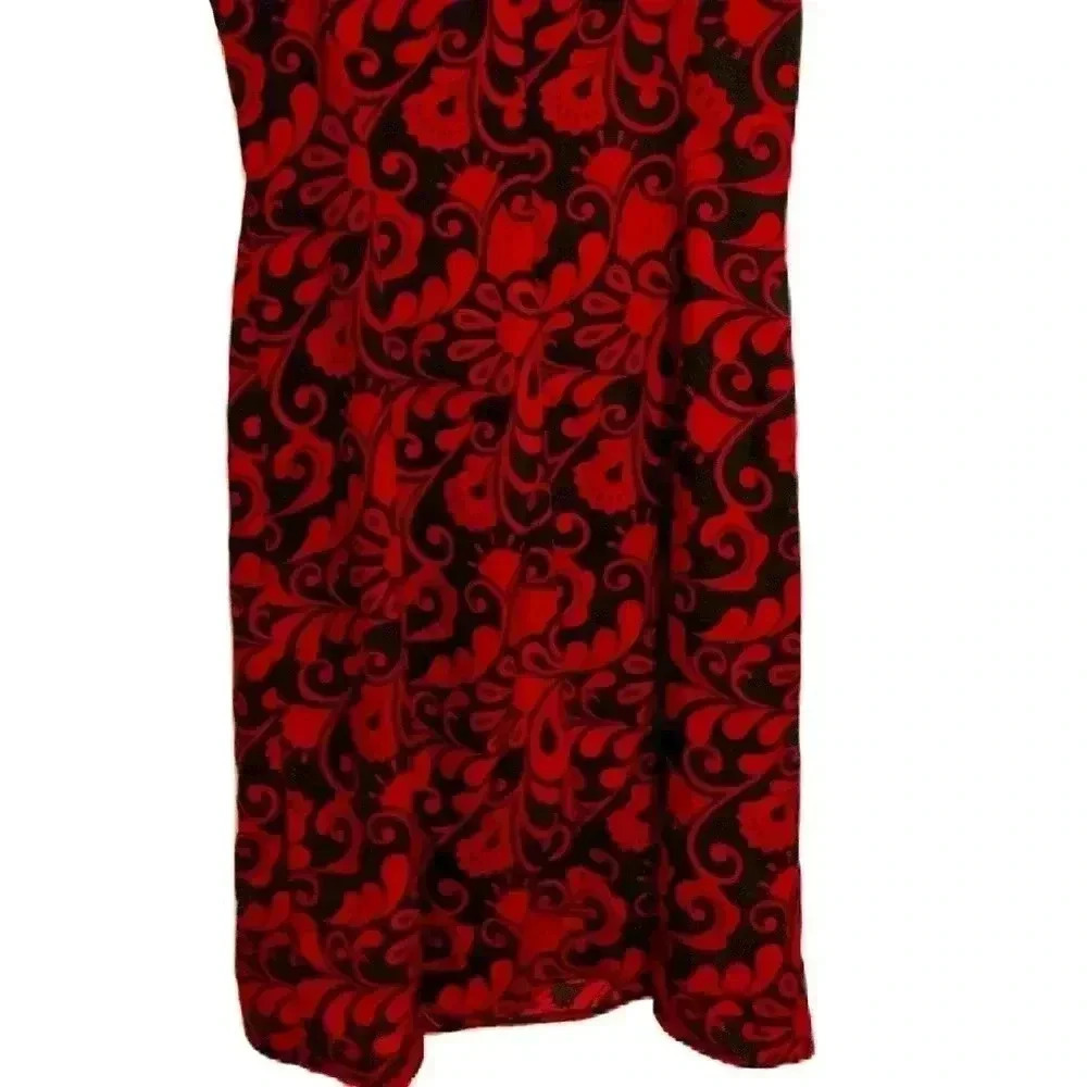 Studio 1 Petite Women’s Midi Dress Red Black Floral Sz. 14P - Picture 6 of 6